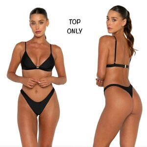 FAE Swim Luna Bikini Top - NERO - Triangle Bralette - Sustainable ECONYL®